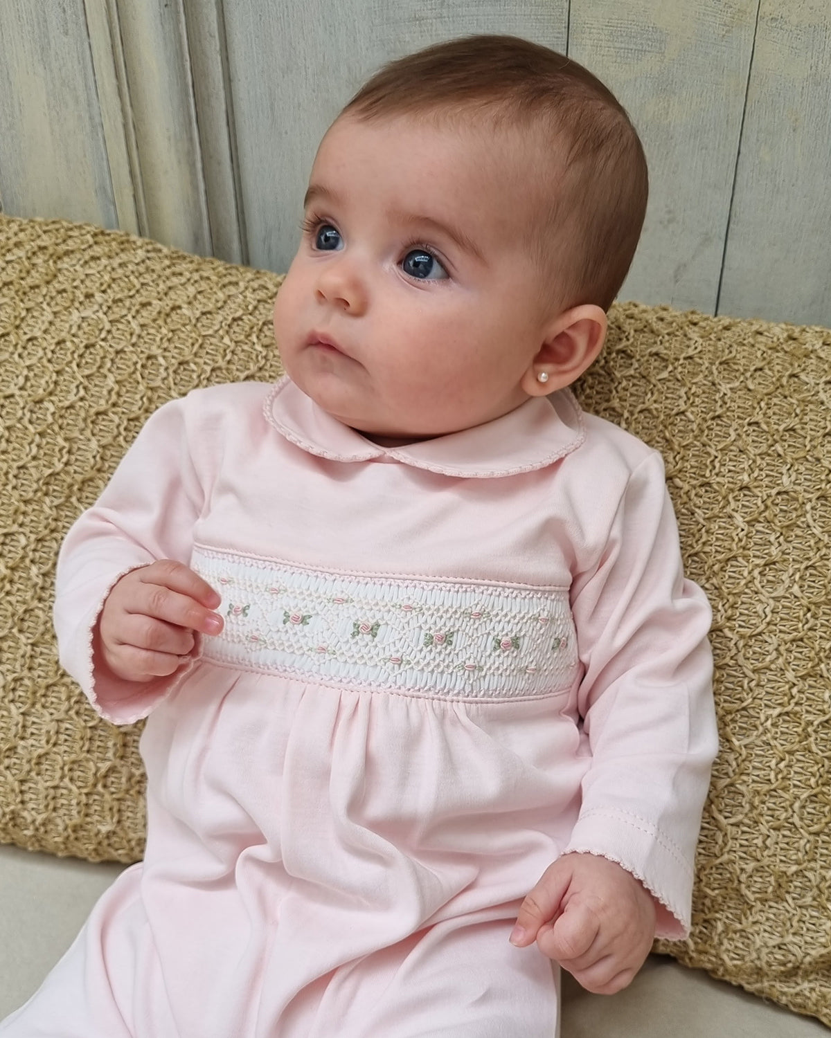 ENTERITO MARÍA BORDADO ROSA