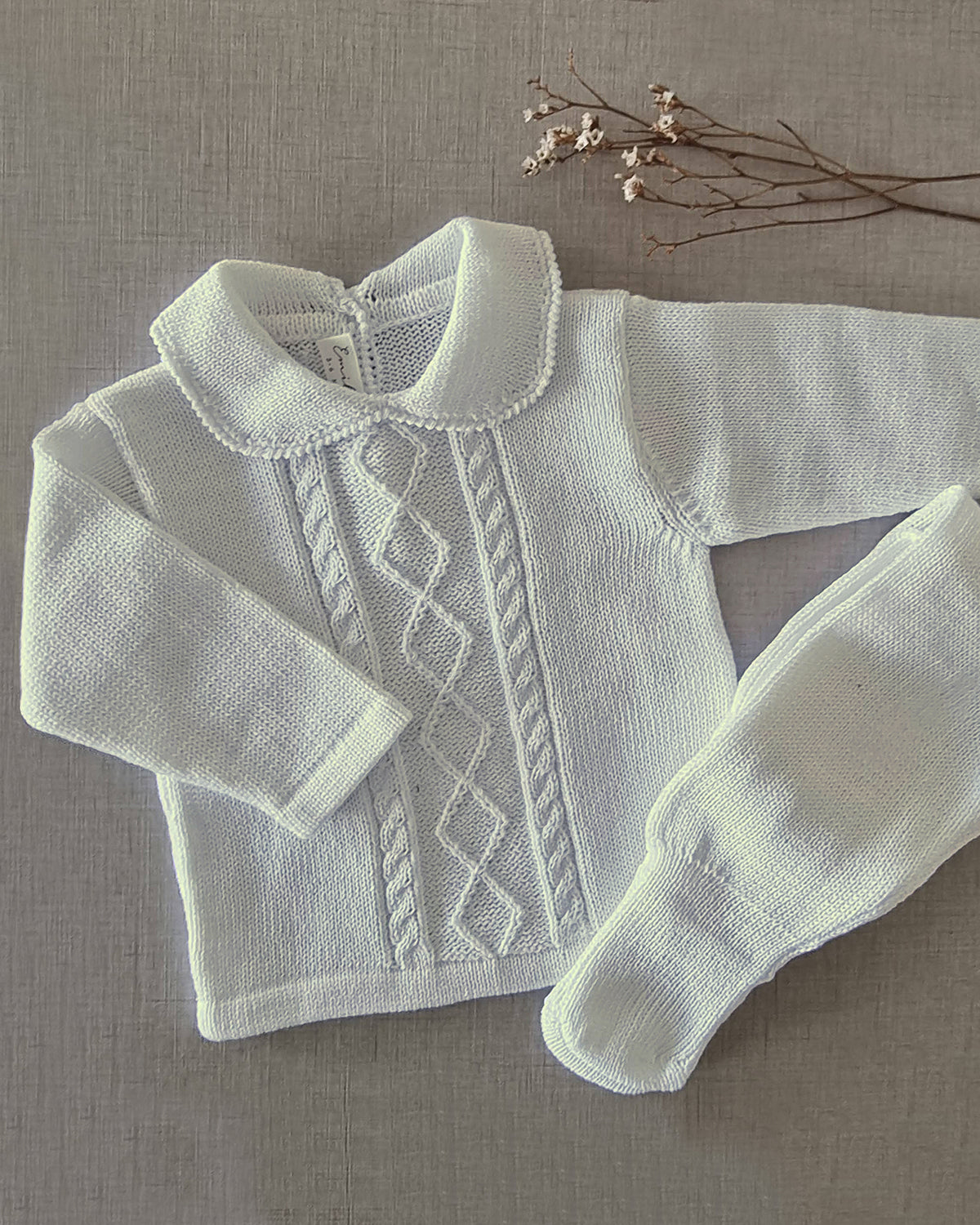 CONJUNTO ALPACA TEJIDO TRENZA