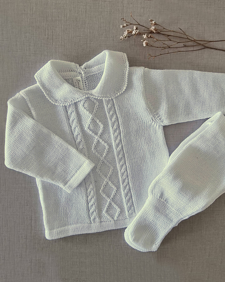 CONJUNTO ALPACA TEJIDO TRENZA