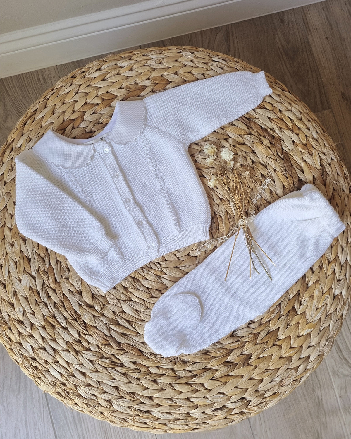 CONJUNTO MÍA TEJIDO BLANCO