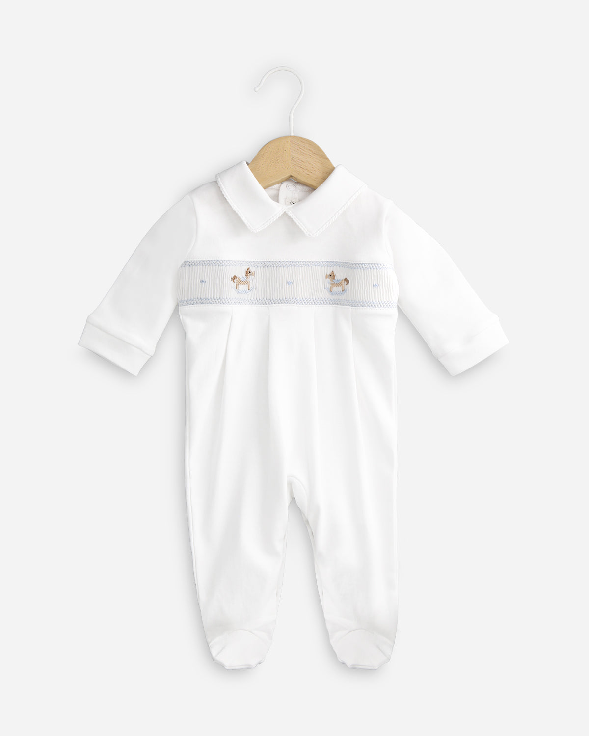 ENTERITO CABALLITO BORDADO BLANCO