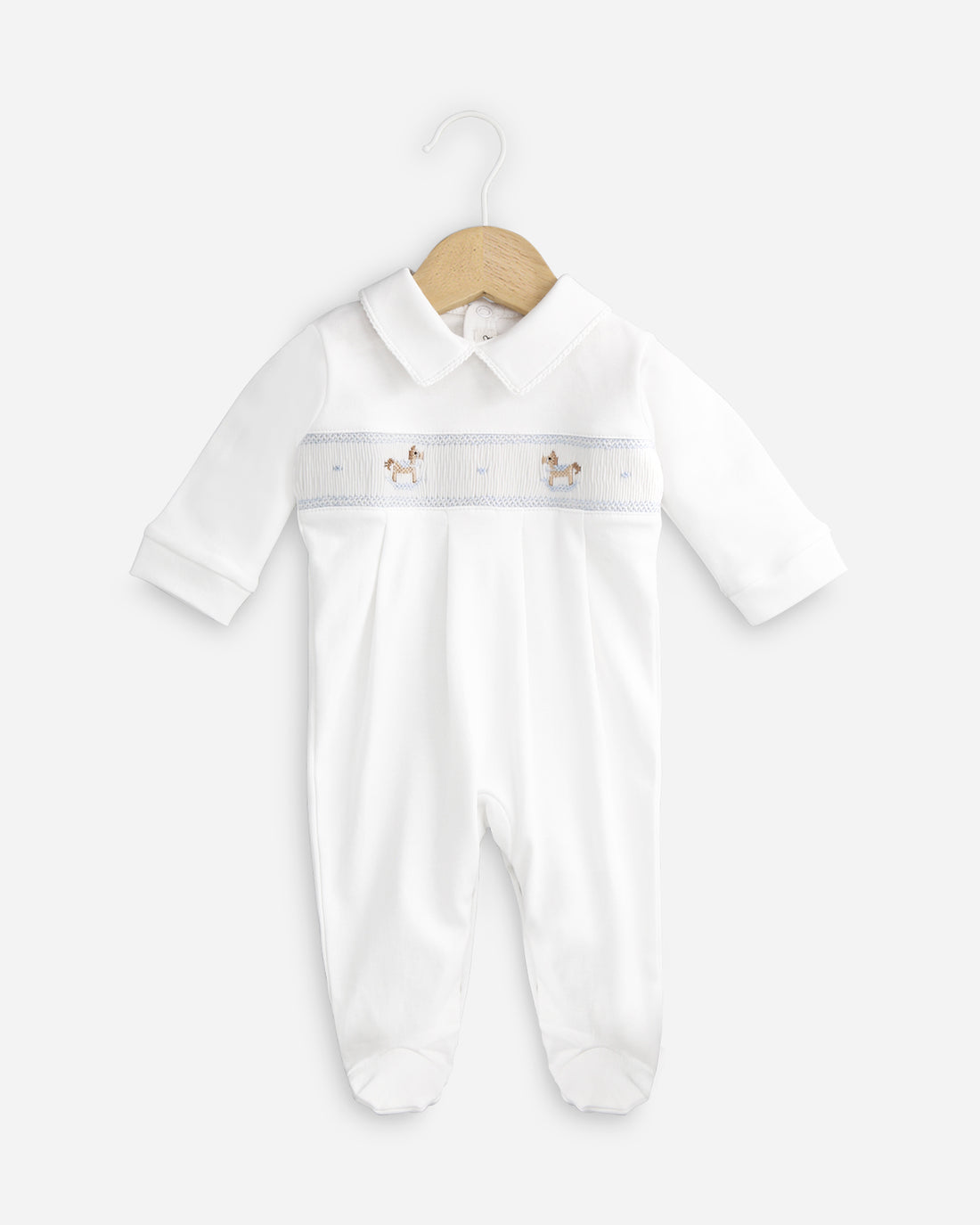 ENTERITO CABALLITO BORDADO BLANCO