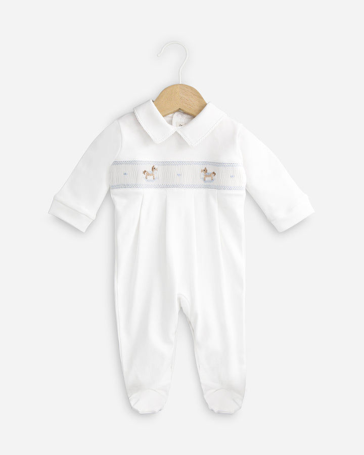 ENTERITO CABALLITO BORDADO BLANCO