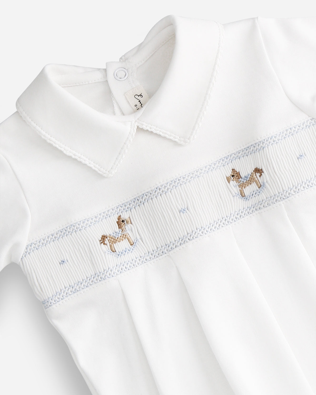 ENTERITO CABALLITO BORDADO BLANCO