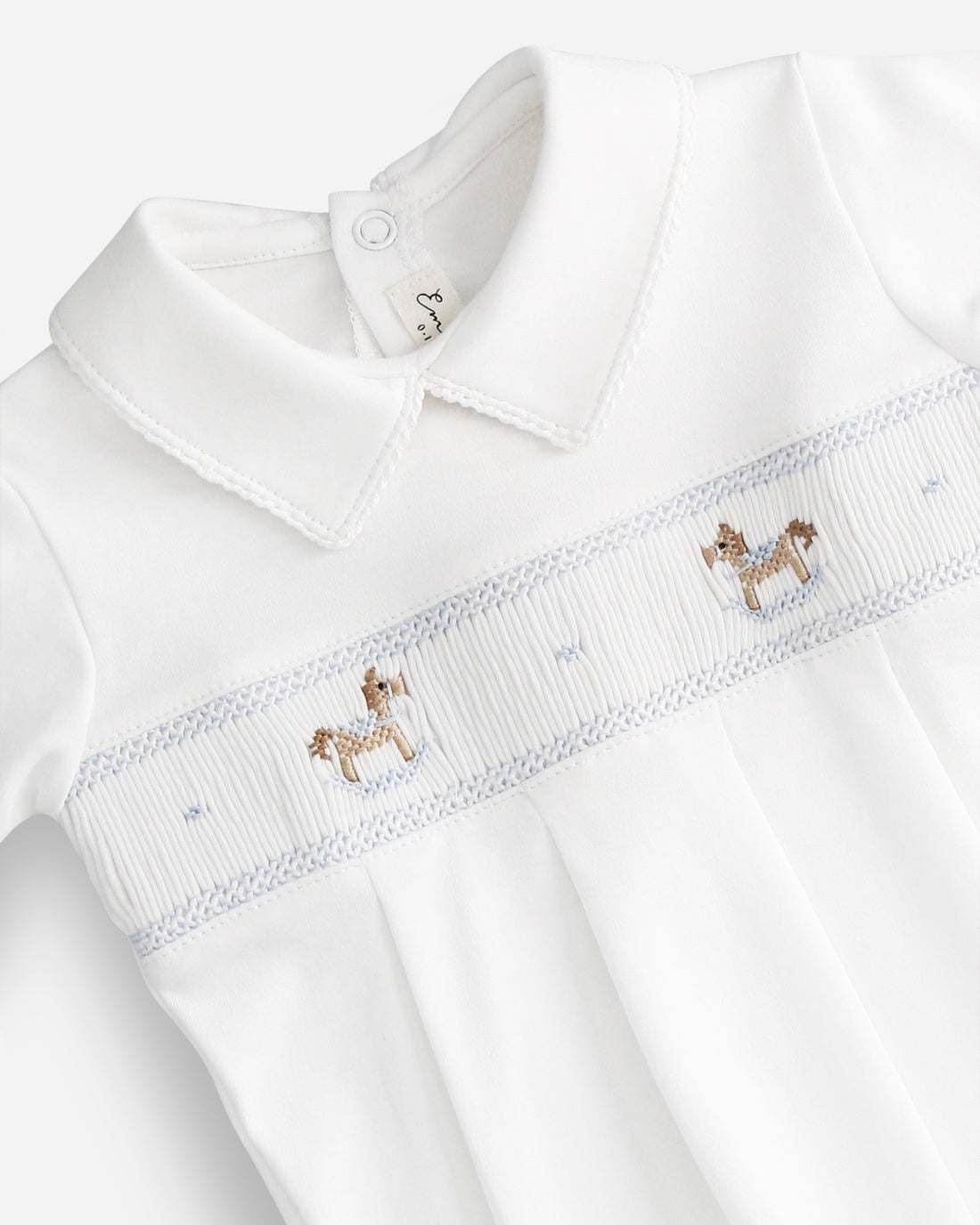 ENTERITO CABALLITO BORDADO BLANCO