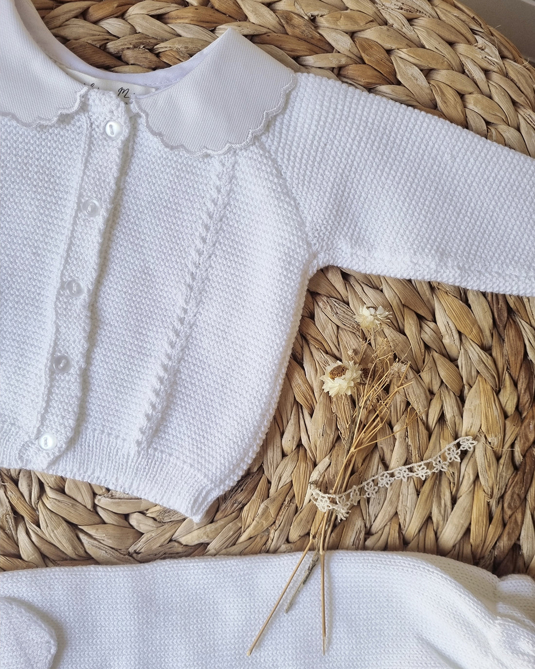 CONJUNTO MÍA TEJIDO BLANCO