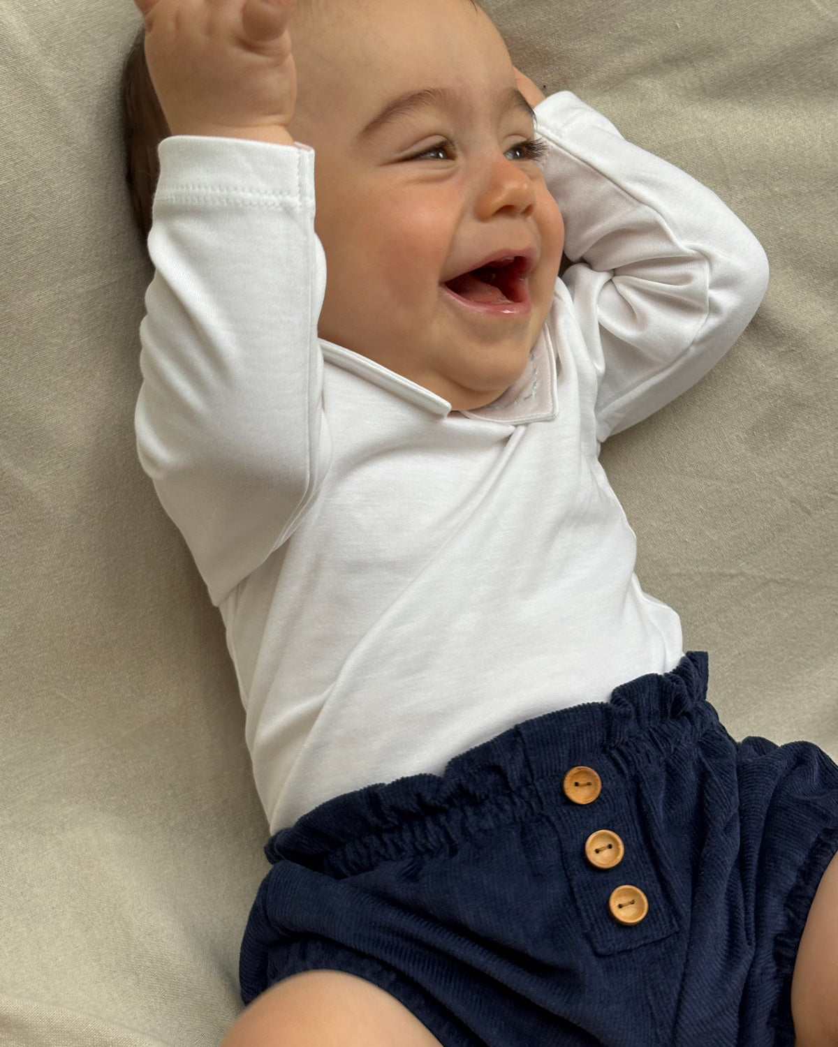 BOMBACHA BOTON COTELE AZUL