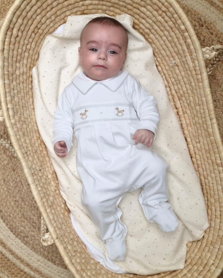 ENTERITO CABALLITO BORDADO GRIS