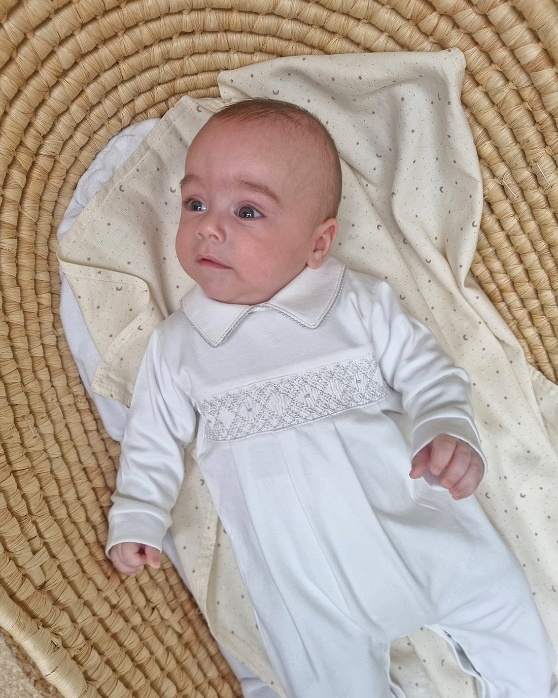 ENTERITO ROMBOS BORDADO GRIS