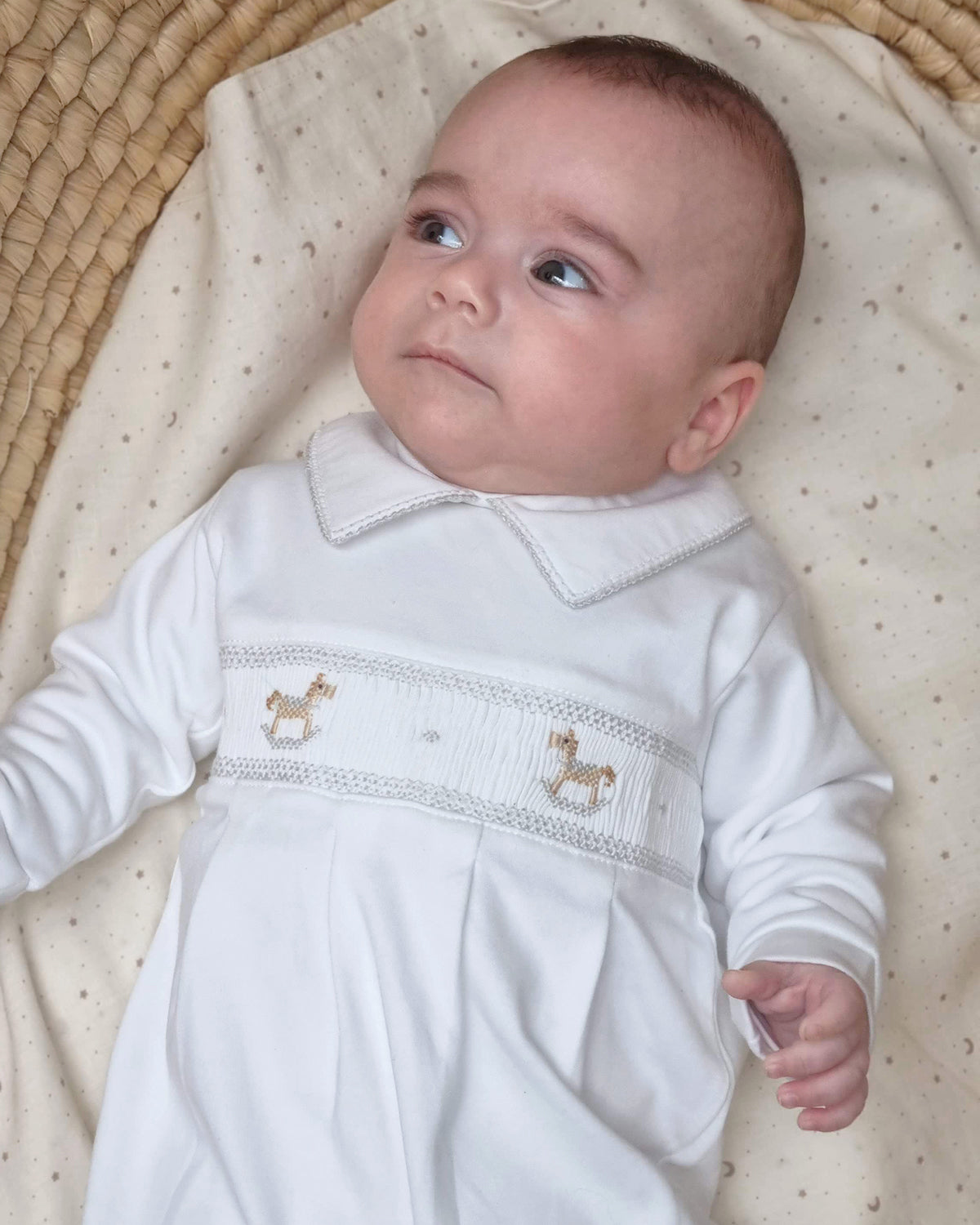 ENTERITO CABALLITO BORDADO GRIS