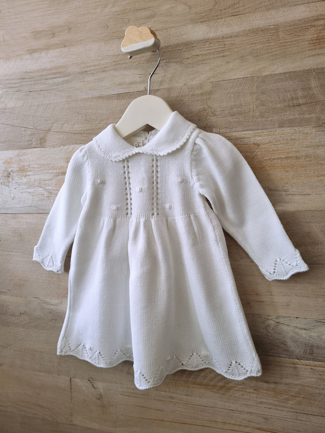 VESTIDO ALBA TEJIDO BLANCO